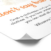 Poster Halloween Petit Boo Baby shower Ne pas dire bébé (Coin)