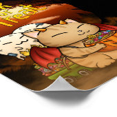 Poster Halloween Petit Diable Chat (Coin)