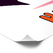 Poster Halloween - Petit Vampire et citrouille (Coin)