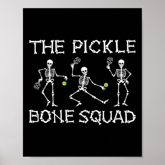 Poster Halloween Picklell Pickle Pickle Bone Squad Skelet (Devant)