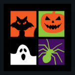 Poster Halloween Pop Art Citrouille Black Cat Spider Ghos<br><div class="desc">Citrouille Black Cat Spider et Ghost Vintage Halloween Pop Art. Drôle Halloween costume design à porter lorsque vous allez Trick ou Treat. Cette marchandise déplaisante et monstrueuse est idéale pour une soirée d'Halloween éffrayante avec un thème de fantôme effrayant ou de film d'horreur. Allez bien avec votre décoration Halloween de...</div>