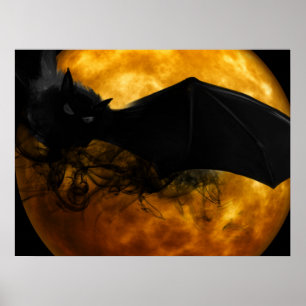Poster Halloween Poster-Scary Bat