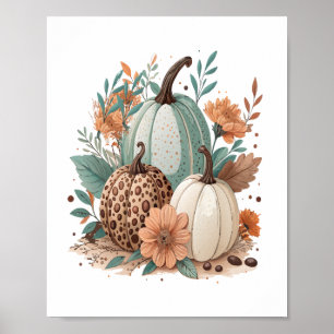 Poster Halloween pour enfants citrouilles