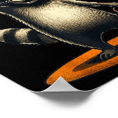 Poster Halloween Raccoon Rock Music Cadeau Hommes Femmes (Coin)