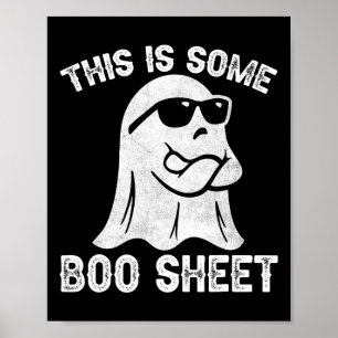 Poster Halloween Retro Boo Ghost Ceci Est Une Feuille De