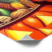 Poster Halloween rétro Pin-up sorcière (Coin)