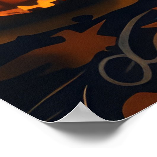 Poster Halloween Rhodesian Ridgeback Éffrayant (Coin)