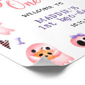 Poster Halloween rose éffrayant 1er anniversaire Bienvenu (Coin)