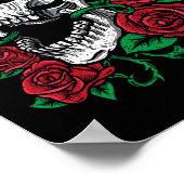 Poster Halloween Rose Skull Skeleton idée cadeau (Coin)