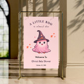 Poster Halloween rose Un Petit Baby shower Boite Accueil