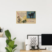 Poster Halloween SalutationChat noir (Bureau à domicile)