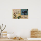 Poster Halloween SalutationChat noir (Cuisine)