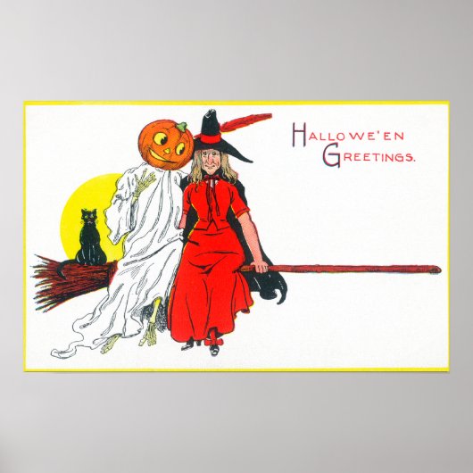 Poster Halloween Salutations Witch (Devant)