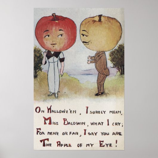 Poster Halloween SalutationTêtes Apple (Devant)