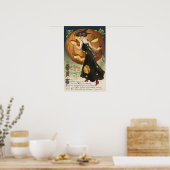 Poster Halloween SalutationWitch Danser et Citrouille (Cuisine)