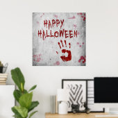 Poster Halloween sanglante (Bureau à domicile)