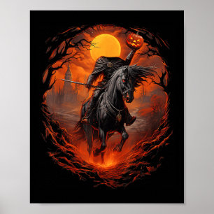 Poster Halloween sans tête Citrouille sans tête