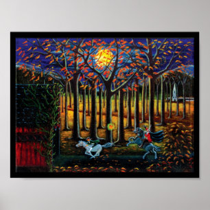 Poster Halloween, Sans tête, Horseman, poster, Sleeping,