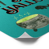 Poster Halloween Sarcelle et Vert (Coin)