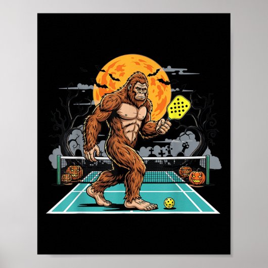Poster Halloween Sasquatch Ckleball Bigfoot Soky Moon (Devant)