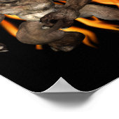 Poster Halloween Scary Ogre Et Démons En Flammes (Coin)