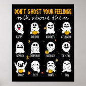 Poster Halloween School Counselor Don't Ghost Your Feelin (Devant)