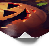 Poster Halloween Shiba Inu Avec La Peur Citrouille (Coin)