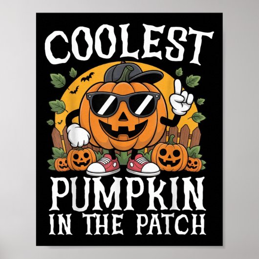 Poster Halloween Shirts Boys And Kids Coolest Pumpkin In (Devant)