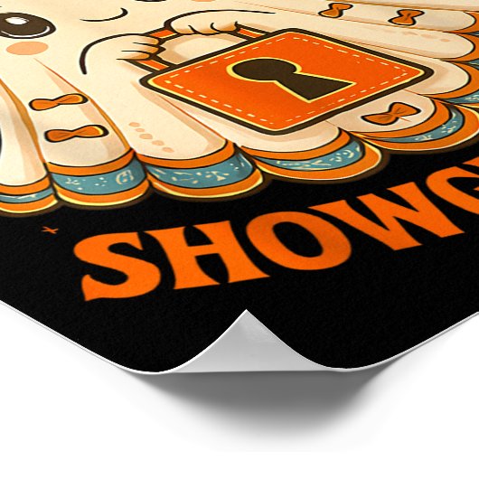 Poster Halloween Showghoul Vie Fantôme Orange Bow Femmes (Coin)