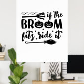 Poster Halloween Si Le Balai Convient À Son Anniversaire (Bureau à domicile)