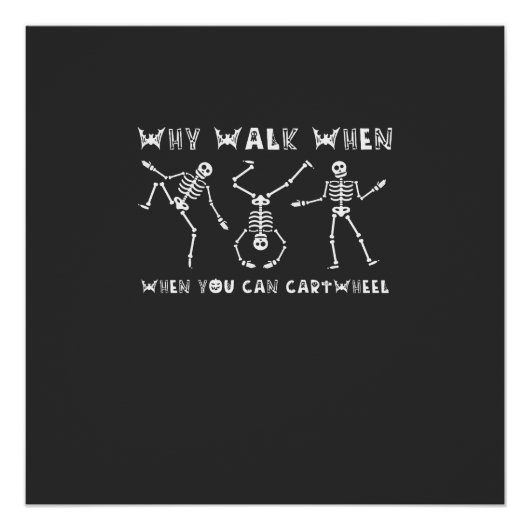 Poster Halloween Skeleton Cartwheel (Devant)