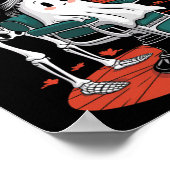 Poster Halloween Skeleton Coiffeur coiffeur (Coin)