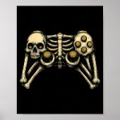 Poster Halloween Skeleton Gamer Gaming Controller Costume (Devant)
