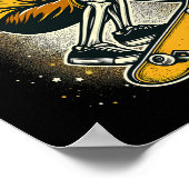 Poster Halloween Skeleton Skateboard (Coin)