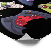 Poster Halloween Skeleton Zombie Gaming Controllers Mummy (Coin)