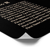 Poster Halloween Skuls Noirs & Or & Gold Seed Chart (Coin)