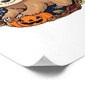 Poster Halloween, Sloth, 31 octobre, Thanksgiving Class (Coin)