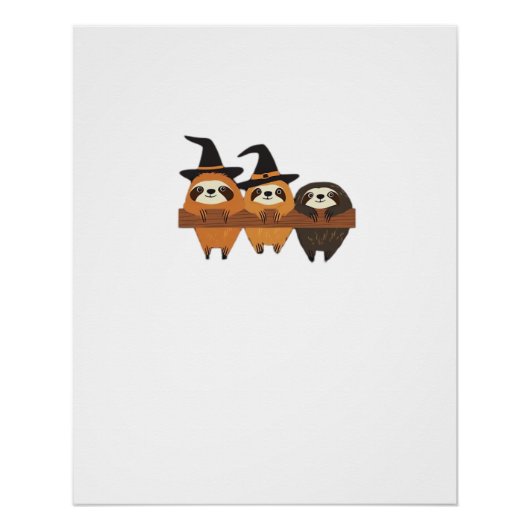 Poster Halloween Sloth Essential T-Shirt (Devant)