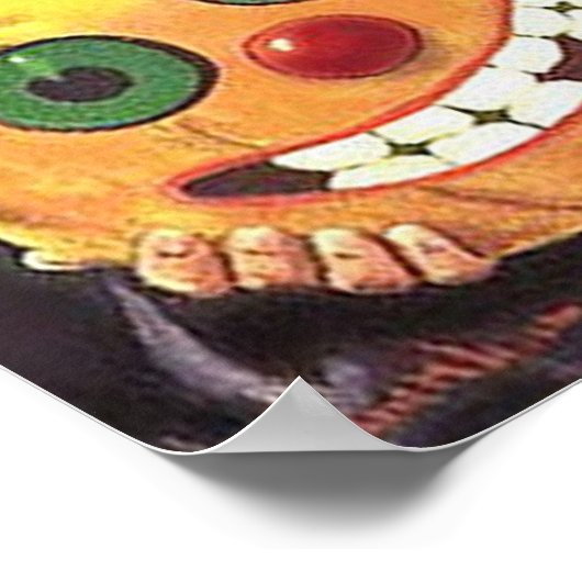 Poster Halloween Smiling Witch et Citrouille (Coin)