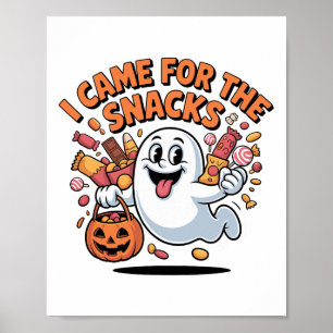 Poster Halloween Snacks Ghost Funny Trick-or-traiter Cand