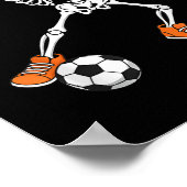 Poster Halloween Soccer Skeleton Football Trick Or Treat (Coin)