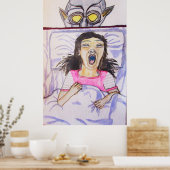 POSTER HALLOWEEN SOMETHING IS UNDER THE BED  (Cuisine)