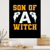 Poster Halloween Son Of A Witch Birthday (Cuisine)