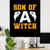Poster Halloween Son Of A Witch Birthday (Bureau à domicile)
