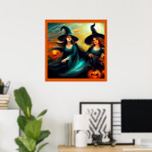 Poster Halloween - Sorcières 1 (Bureau à domicile)