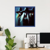 Poster Halloween - Sorcières 4 (Bureau à domicile)