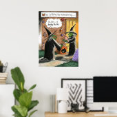 Poster Halloween sorcières amusantes Trick ou traitement (Bureau à domicile)