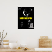 Poster Halloween Squelette Animaux Gang (Cuisine)