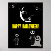 Poster Halloween Squelette Animaux Gang (Devant)