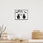 Poster Halloween Squelette Animaux Gang (Cuisine)